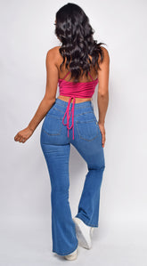 Galia Fuchsia Pink Halter Top